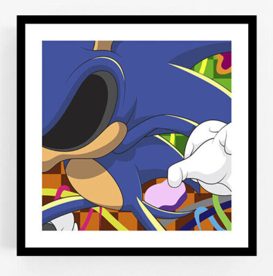 Alexander Whats - Readiness, Sonic Hedgehog, Giclee Print, Inspired by KAWS