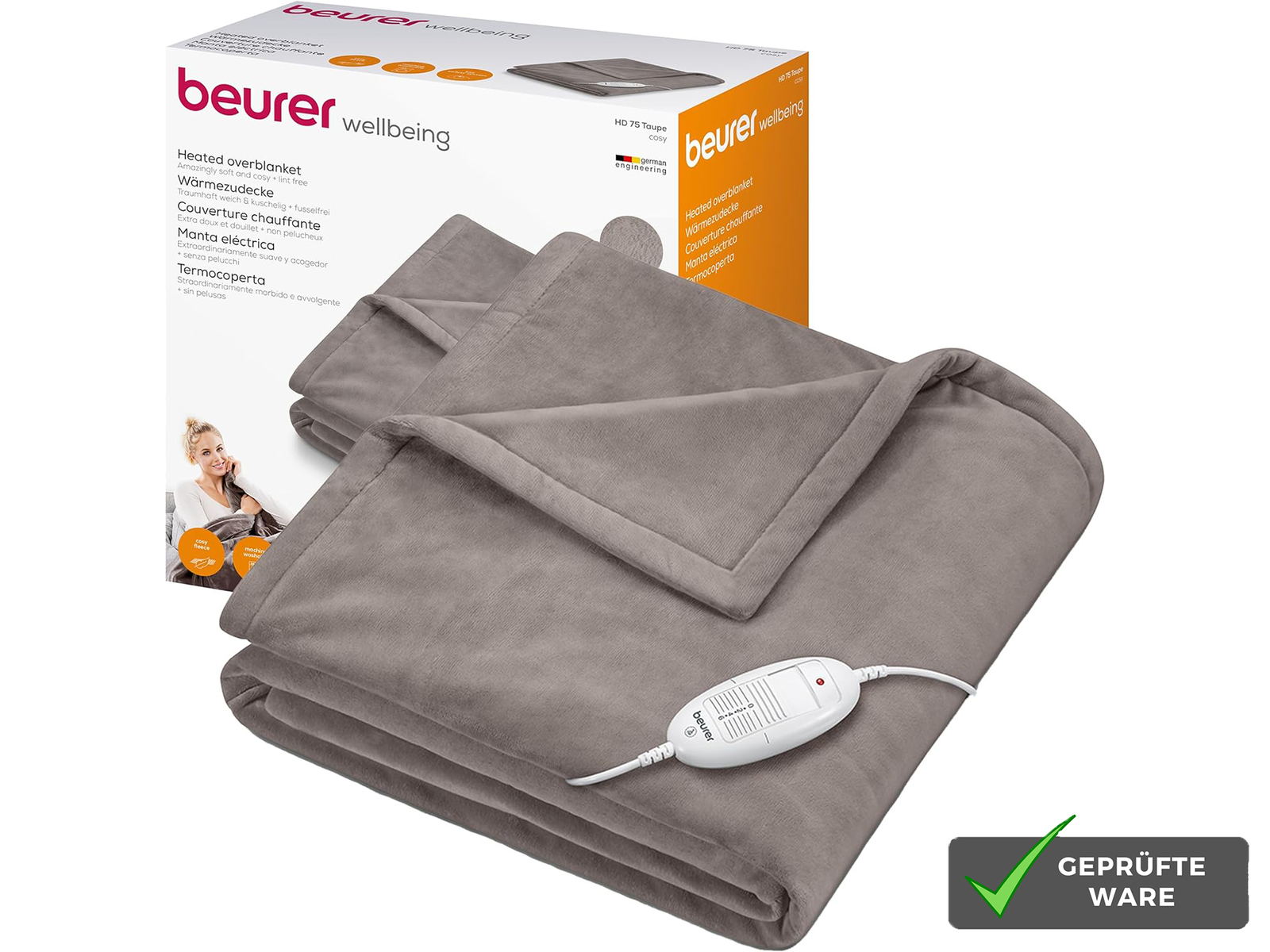 Beurer HD 75 Heizdecke, kuschelige Wärmedecke B-WARE