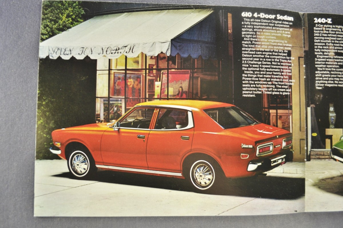 1973 Datsun Brochure 240Z 510 1200 610 Wagon Pickup Nissan