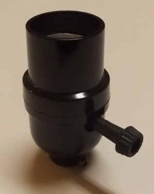 Project Source 250 -Watt Plastic Turn Knob Lamp Socket , Black In The