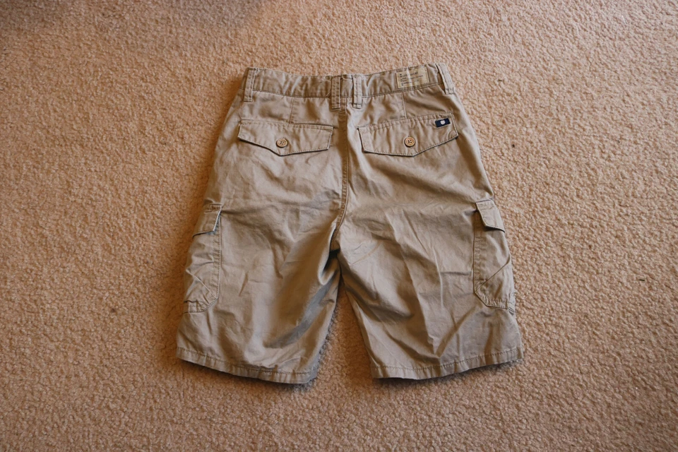 Pantalones Cortos Carga Lucky Brand Niño Beige 100% Algodón Botón Talla 12 Foto 2 de 4