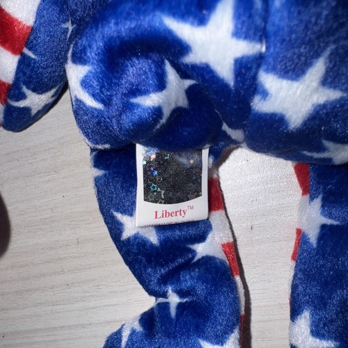 TY Beanie Babies Liberty Bears Lot of 3 VTG 2001 USA Tags RWB Clean Protected - Picture 7 of 11