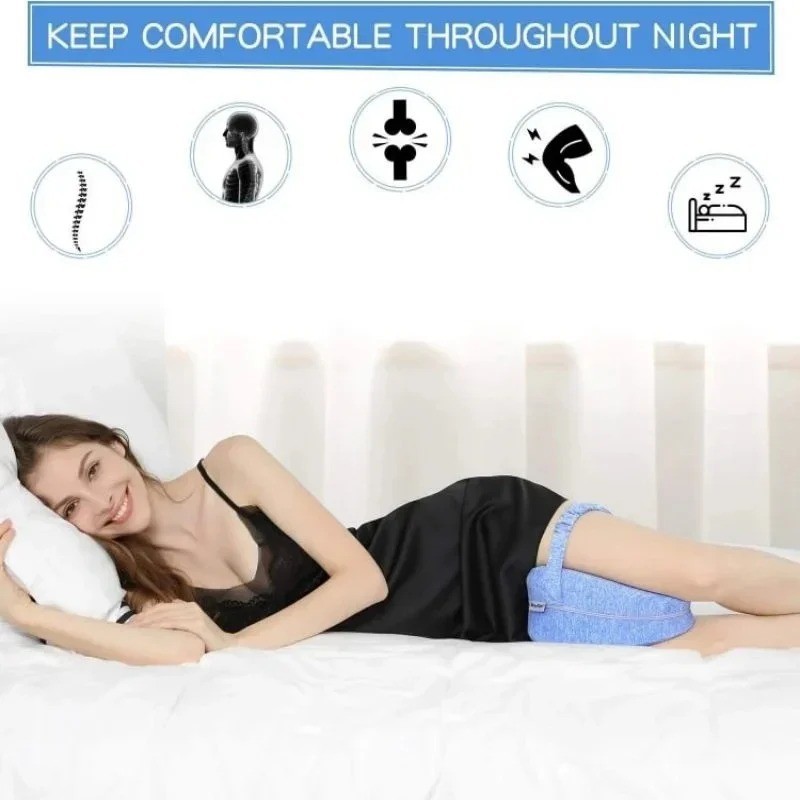 Memory Leg Pillow Foam and Knee Pain Relief Pillow for Side Sleeping Heart