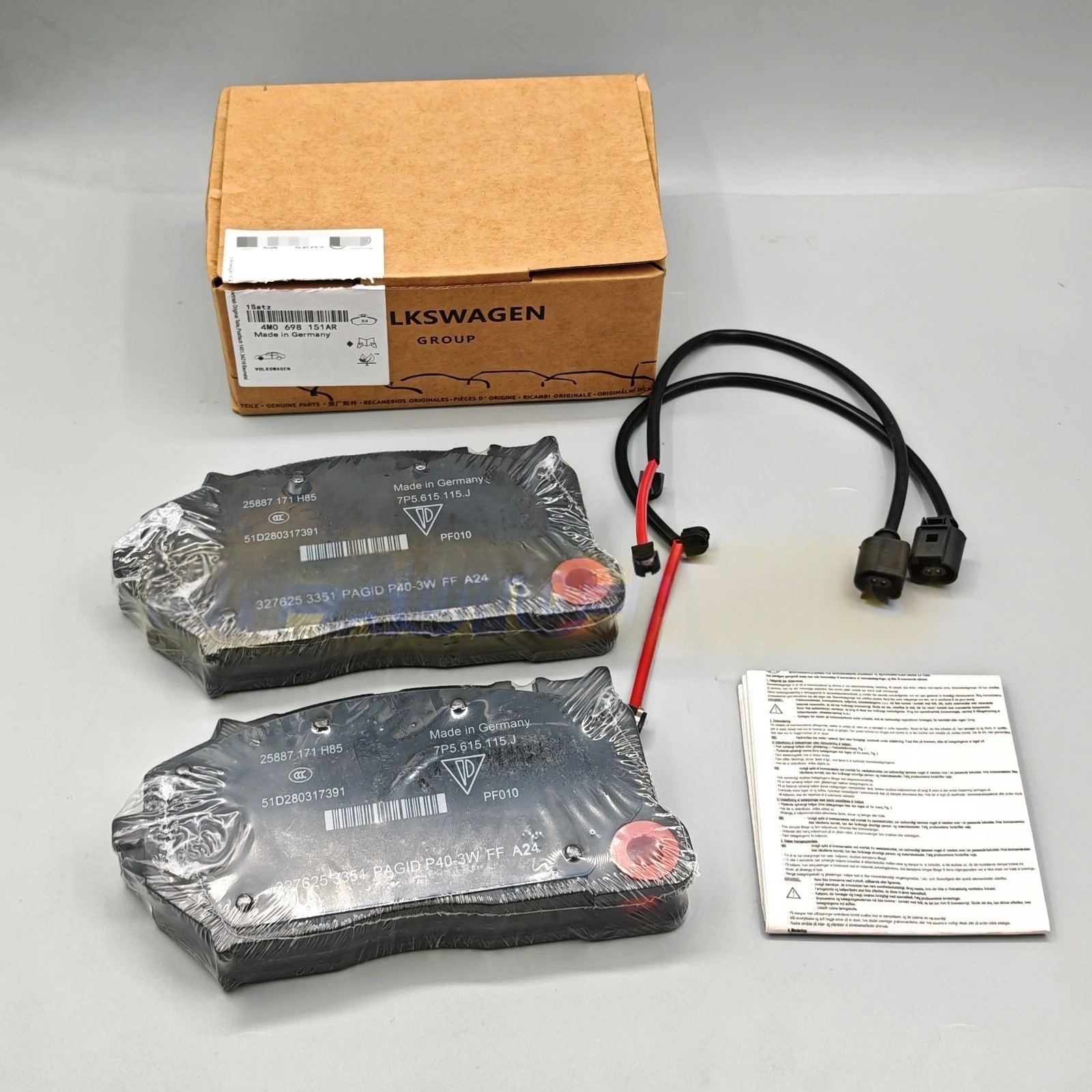 4M0698151BP Front Brake Pads Set with Sensor For Lamborghini Urus US