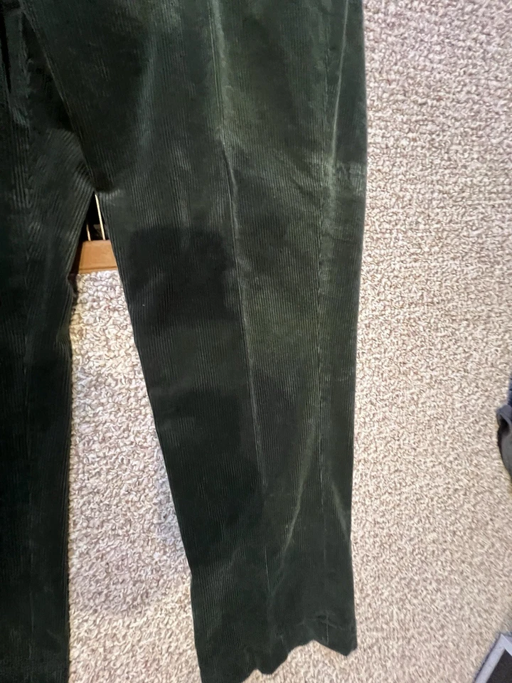 Pantalones de pana verde Polo Ralph Lauren ajuste clásico para hombre 40x32 algodón vintage Foto 4 de 4