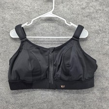 Shefit Sports Bra Womens 3Luxe Black Zip Front High Impact Adjustable Support