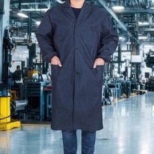 Laboratory Coat for Men Denim Jacket Adults Lightweight with Pocket for Workshop