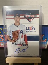 2017 Panini USA Baseball Stars & Stripes - Cnt Signatures Evan White #23 /499  