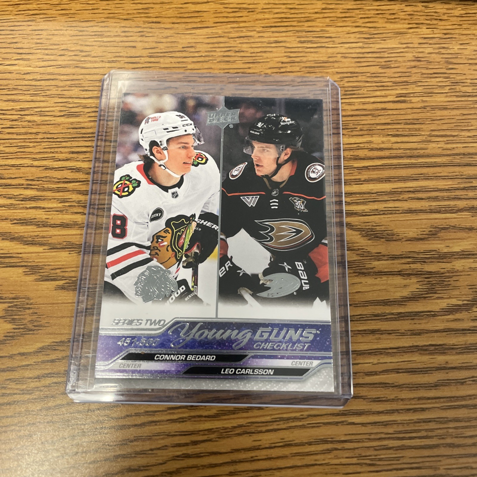 2023-24 Upper Deck Series 2 - Young Guns Connor Bedard, Leo Carlsson #500 (RC)