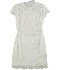 Free People Womens Daydream Lace A-line Dress, White, 4