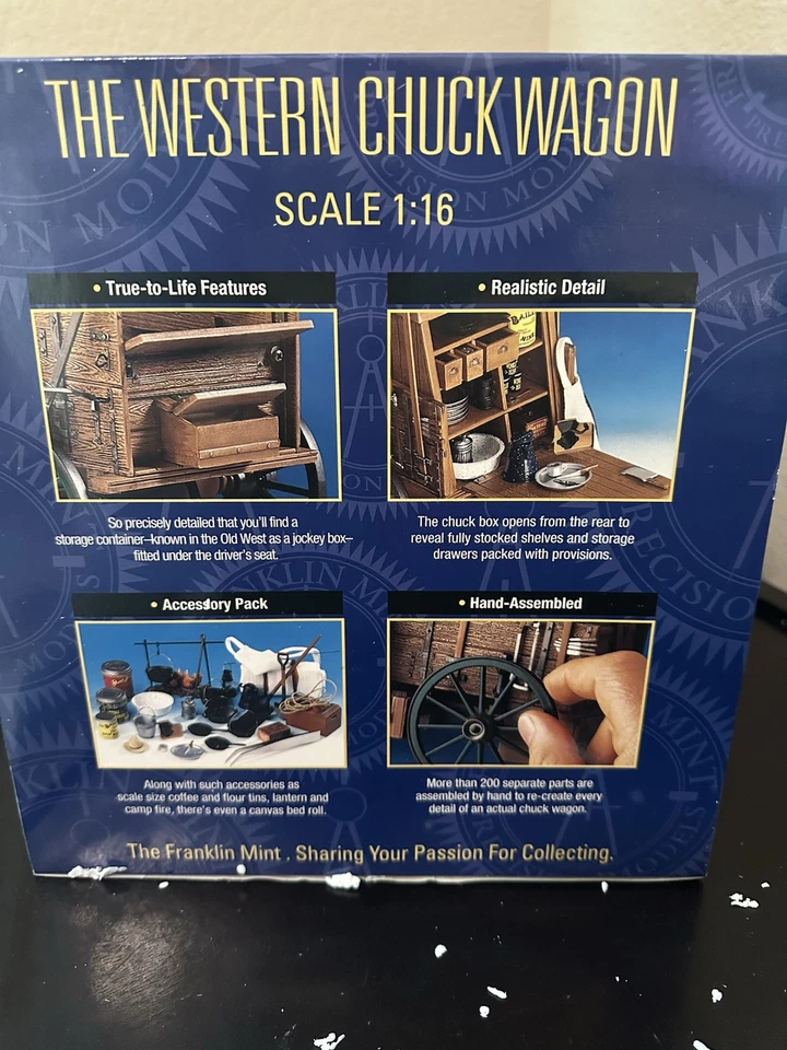 2010 Franklin Mint Western Chuck Wagon 1:16 Scale - NIB - Image 2 of 3