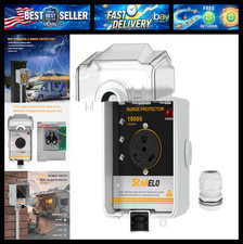 30Amp RV Power Outlet Box with Surge Protector Waterproof 10000 Joules ,with Sur