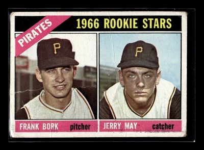 1966 Topps #123 Pirates 1966 Rookie Stars Frank Bork Jerry May RS