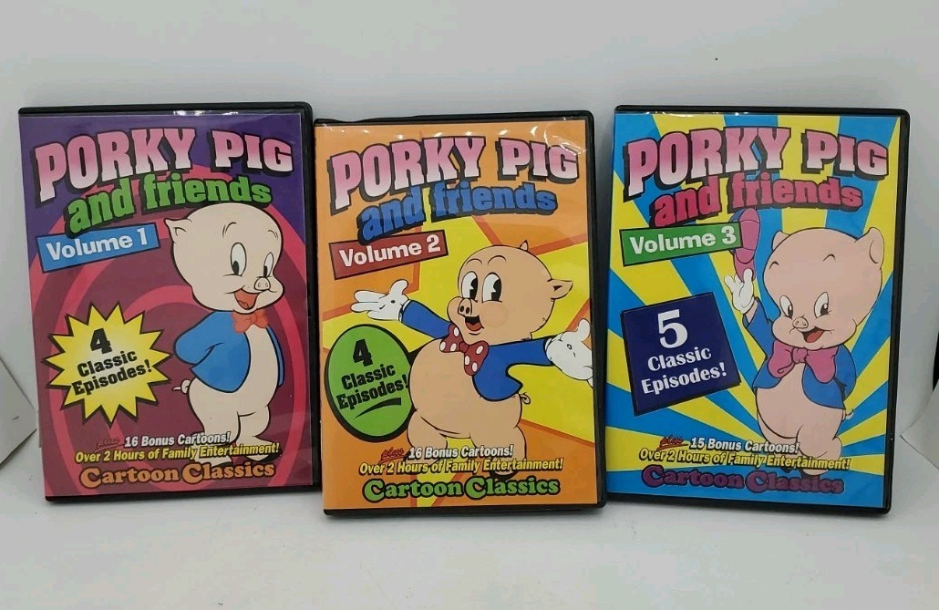 Porky Pig and Friends Volumes 1 2 3 DVD Lot Cartoon Classics Directors Club
