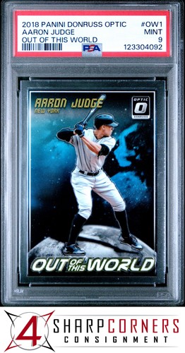 2018 PANINI DONRUSS OPTIC OUT OF THIS WORLD #OW1 AARON JUDGE POP 2 PSA ...
