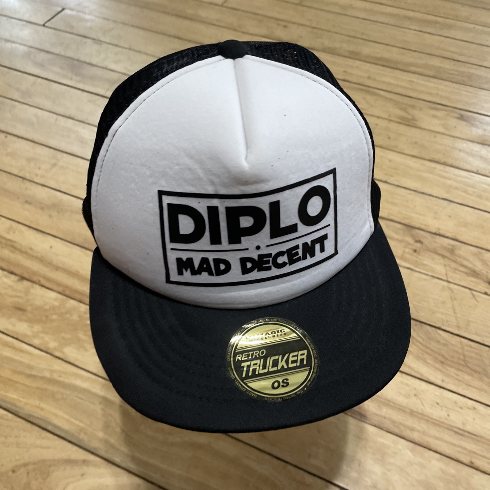 Mad Decent Xs Wynn Vegas Retro Trucker Hat Black White Foam Music Trap