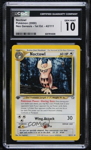Noctowl (1st Edition) graded CGC 10 for sale on eBay