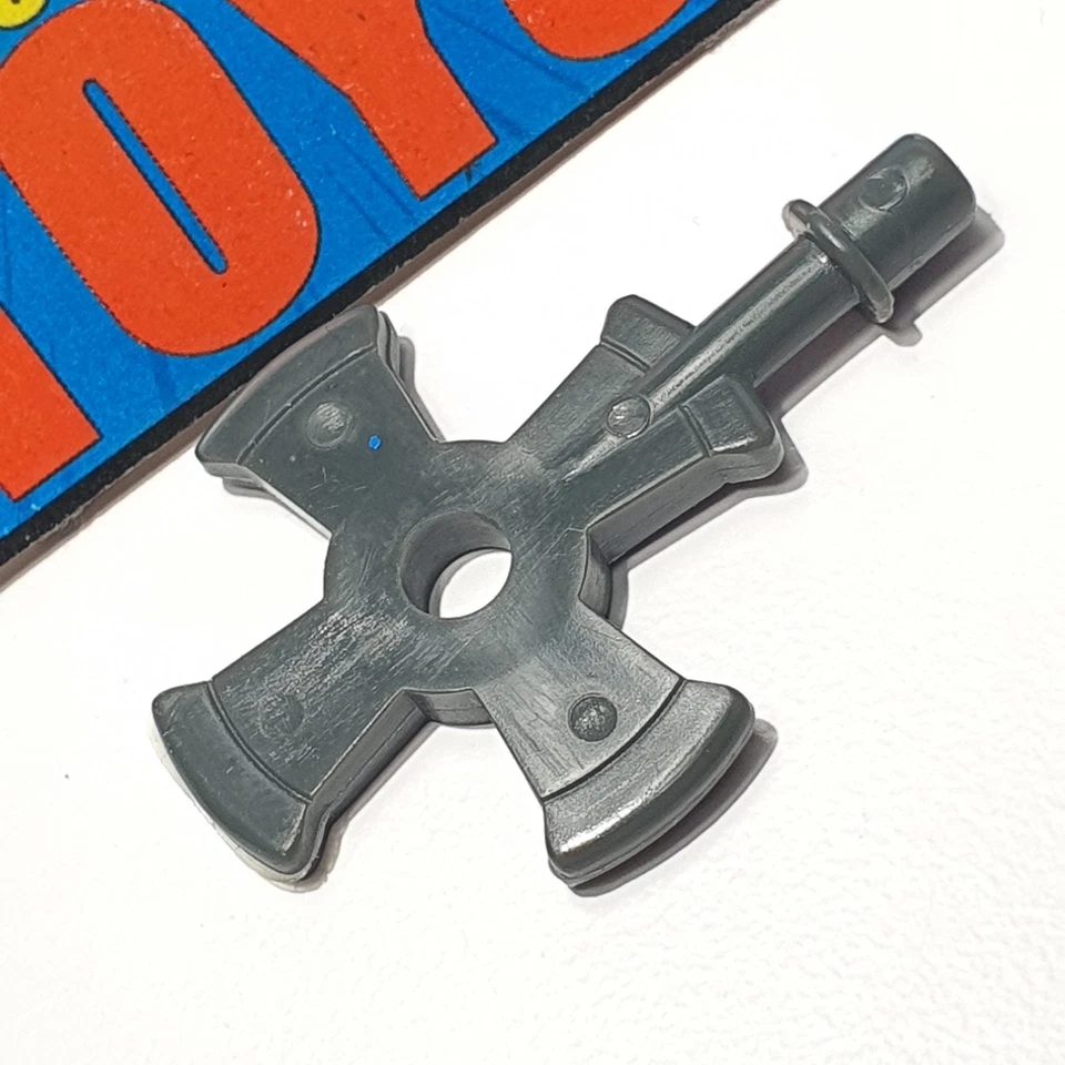 Transformers G1 Wreck Gar ARMOR AXE ax cross original 1986 gray weapon accessory - Image 3 of 4