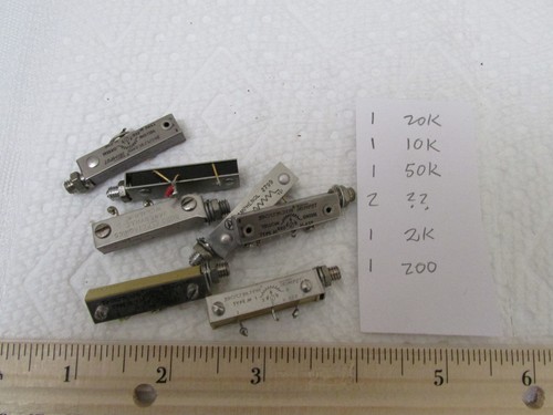 (7) Bourns/AMP/BORG Trimpot 10-Turn Potentiometers Various Values