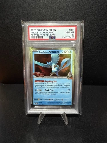 Team Rocket's Articuno (Destined Rivals Stamp) 051/182 PSA 10 Best Buy Exclusive