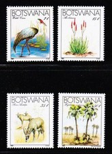 Album Schätze Botswana Scott #329-332 Endangered Species Set Neuwertig Nh