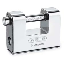 Abus 92/80 Kd Padlock, Keyed Different, Shutter Shackle, Brass Body, Steel