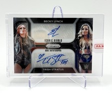 Becky Lynch Trish Stratus 2024 Prizm WWE Iconic Rivals Dual Auto /25 #IR-BTS SSP