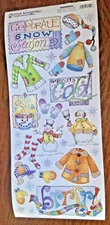 Creative Imaginations Renae Lindgren  5.5x12inch Sticker ~ Winter Snow Images