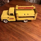 Vintage Buddy L Drink Coca Cola Yellow Delivery Truck Pressed Steel