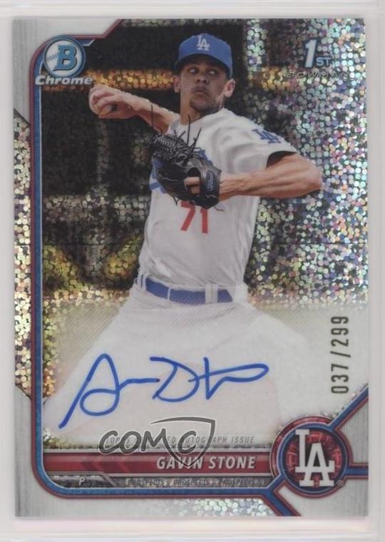 2022 Bowman Chrome Prospect Speckle Refractor /299 Gavin Stone #CPA-GS Auto 0s9t