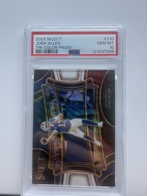 2023 Panini Select Field Level Josh Allen Tri-Color Prizm #310 /75 PSA 10 Bills