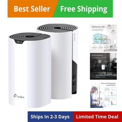 Deco S4 Whole Home Mesh WiFi System - Up to 3,800 Sq.ft. Coverage, AC1900 WiF...