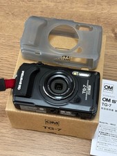 Olympus TG-7 Waterproof 4K Wi-Fi Camera Black Used w/Case  Accessories