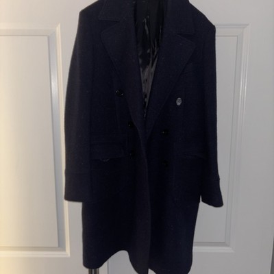 Spier Mackay Zanieri Navy Overcoat Size 42