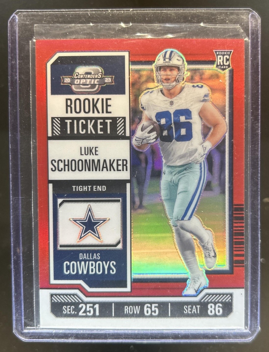 Luke Schoonmaker Panini Contenders Optic #81 Red