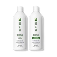 Biolage Strength Recovery Shampoo/Conditioner for Damaged Hair 33.8 oz Duo