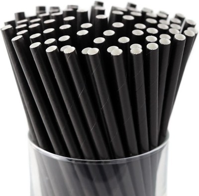 Short Paper Cotail Sts Bla 5.5 inch 200 ct. Biodegradable