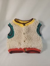 Vintage Carter's Sherpa Vest Snap Front Toddler Size 12 Months