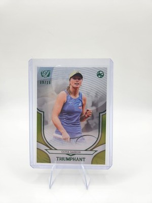 2025 Topps Triumphant Olivia Gadecki, Olivia Gadecki Tennis Ball Yellow /15
