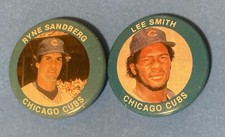 1984 Baseball Button Chicago Cubs Ryne Sandberg Lee Smith ￼￼