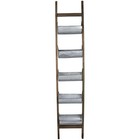 A&B Home D41209 Reed Silver and Brown Planter