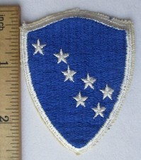 Ancien écusson vintage ALASKA US ARMY GARDE NATIONALE ÉTAT bordure blanche bord coupé