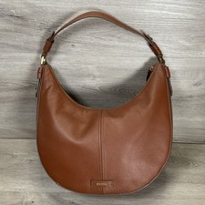 Fossil Shae Hobo Shoulder Bag Leather Small Brown Purse Single Handle No Key