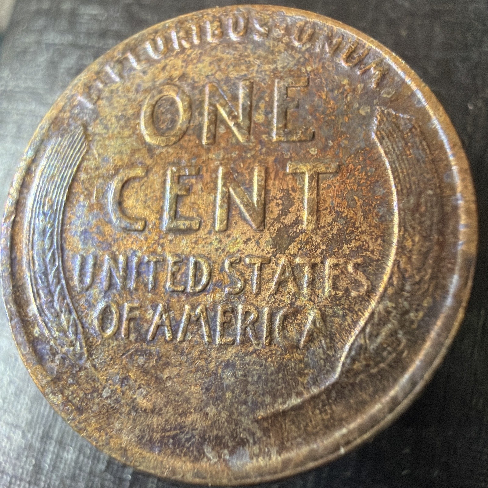 1915 Lincoln Wheat Cent Penny AU/BU Toned Philadelphia Mint Semi-Key US Coin