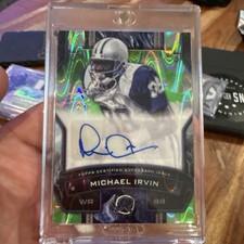 2024 Topps Resurgence Michael Irvin Lime Green Power Surge Refractor /15 Auto