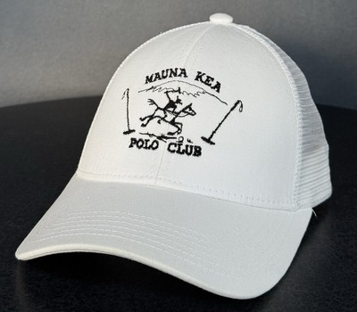 Mauna Kea Polo Club Baseball Cap Hat White Hook & Loop Closure Adjustable  OSFM