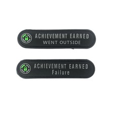 Achievement Earned 2 Piece Funny Patches PVC Hook - 3.5 X 0.75 -WY1,WY5 for Ba