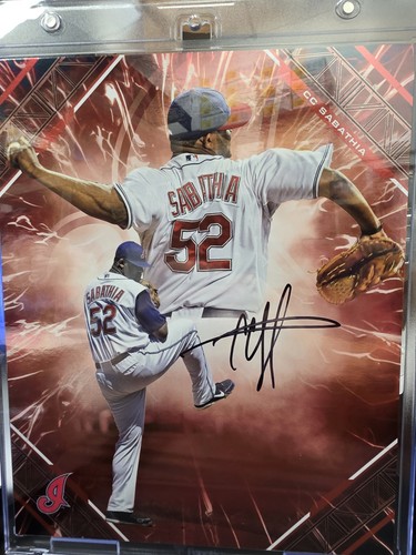 2025 Fanatics Under Wraps CC SABATHIA signed Auto 8x10 RED Emanate 1/5