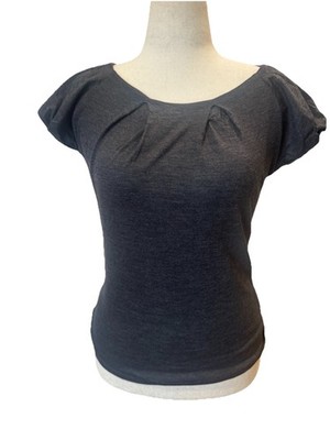Christian Dior Gray Knit Top Womens XS S Boat Neck Italy