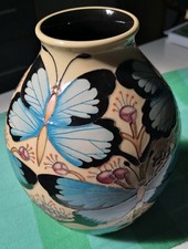 Moorcroft vase 3/8 ULYSSES butterflies Emma BOSSONS Australia MINT